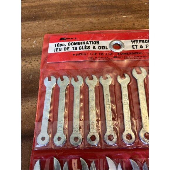 VINTAGE QUALITY STEEL 18pc. WRENCH SET COMBINATION OPEN END/BOX END JAPAN - Picture 2 of 12